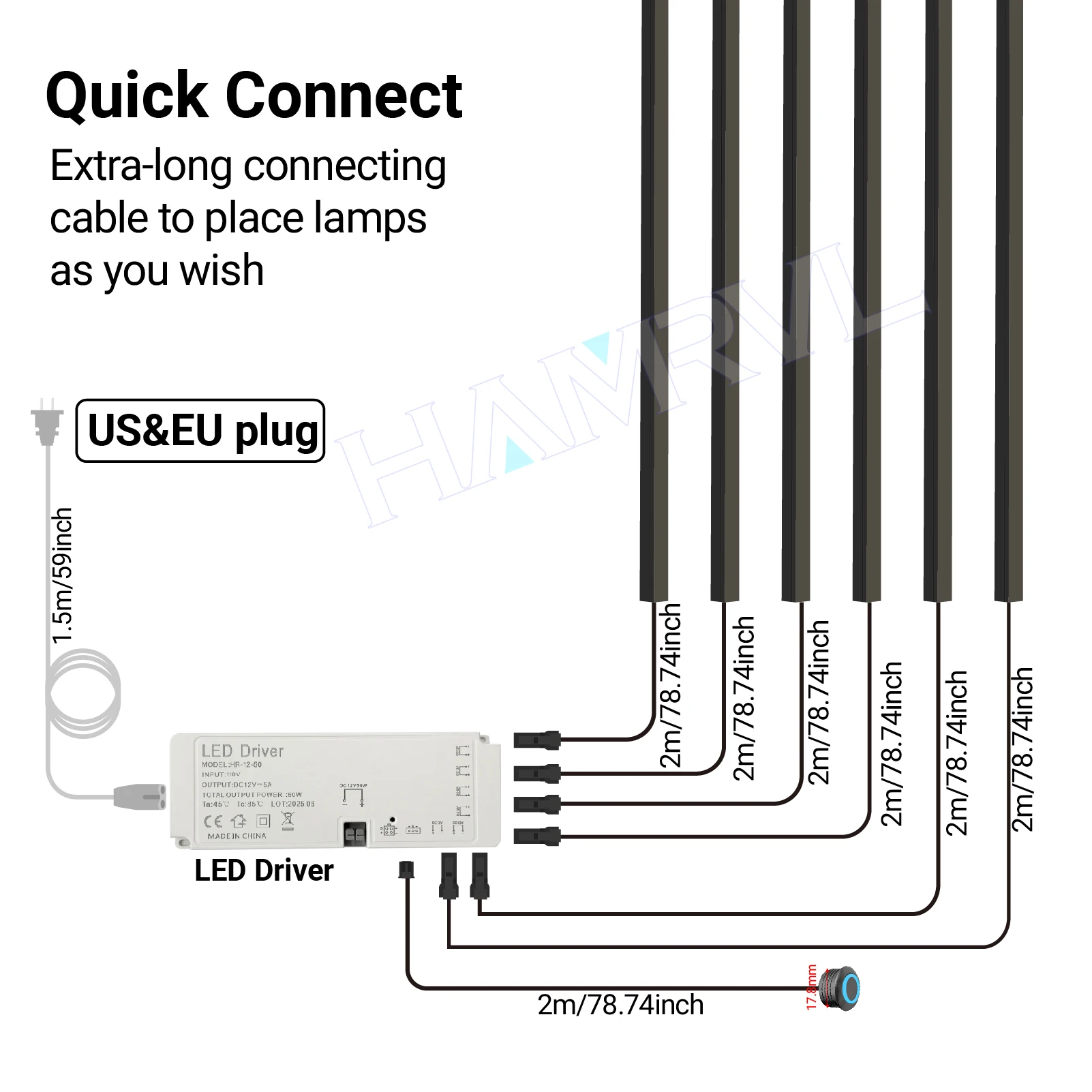 شريط إضاءة LED للوحة الحائط للوحة الحائط الخشبية المتوازية مع مستشعر اللمس، ذاتية اللصق لديكور الحائط الشريحة #4