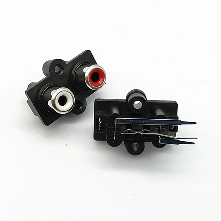 Enchufe de 2 vías RCA para Audio y vídeo, conector de salida de entrada y Vídeo de cobre hembra, 50 piezas, 2 pines, RCA2-9