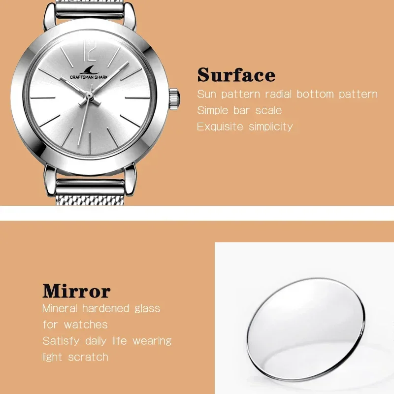 Top Brand Womens Watches Luxury Waterproof Watch Fashion Ladies Stainless Steel Ultra-Thin Casual Wristwatch Quartz Clock