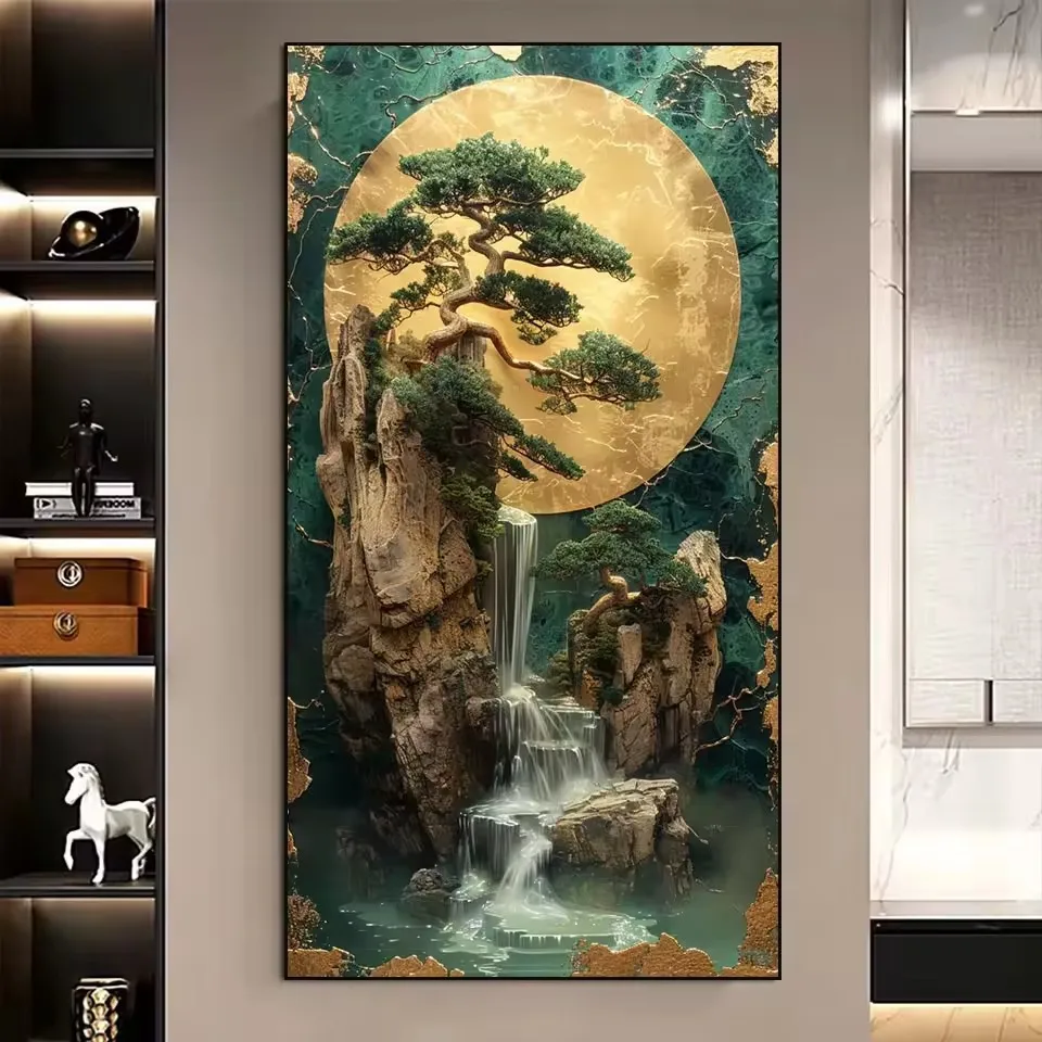 

New 2025 Diamond Painting Jewellery Cross Stitch Kit Diy Full Mosaic Chinese style tree Surreal Landscapes rhinestone Embroidery