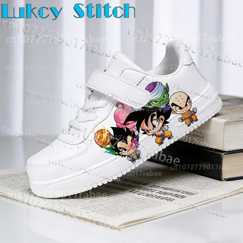 Children Shoes Low Top Sneakers for Boys Girls Cool Dragon Ball 3D Printing Leisure Basketball Shoes Trendy Walking White Shoes view 2