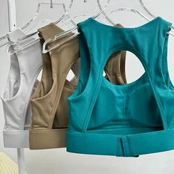 Women Underwear  Hollow Out Back Sports Bra High Support Impact Fitness Gym Yoga Top Workout Clothes Push-up Padded Activewear
