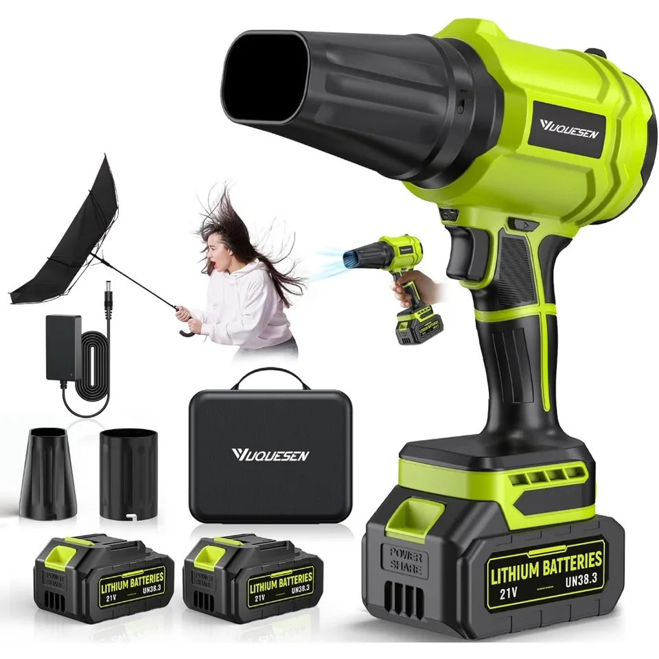 YUQUESEN Cordless Lightweight Leaf Blower with Batteries