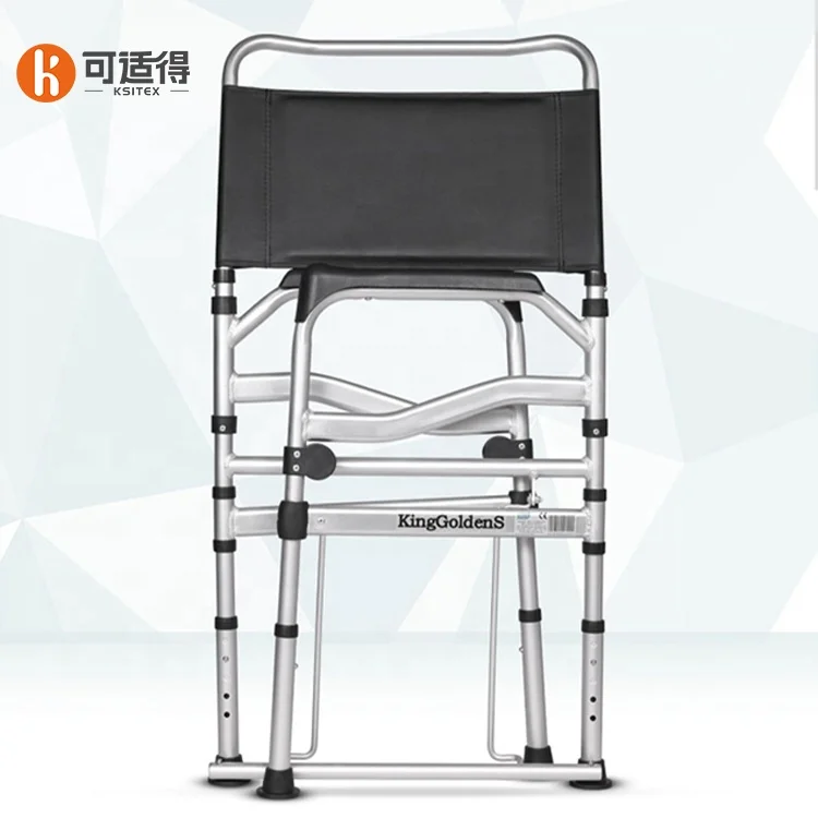 Hot selling Ksitex shower elderly toilet commode patient transfer lift chair with toilet wheels