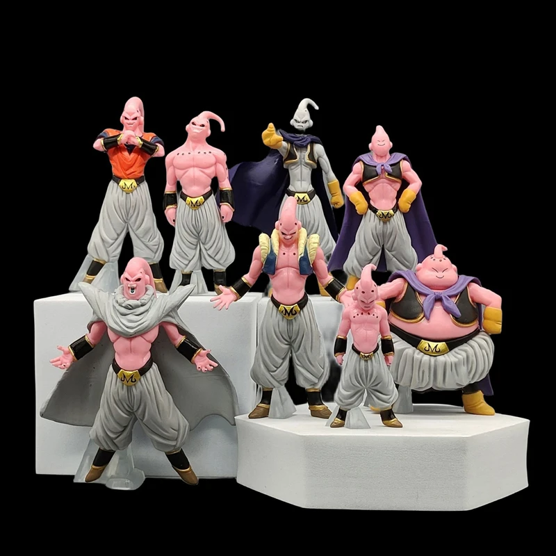 Zufällige 1 Stück Dragon Ball Z Anime Figur Majin Buu Fat Buu Actionfiguren Sammlerpuppe PVC-Modell Spielzeug für Kinder und Erwachsene Geschenke