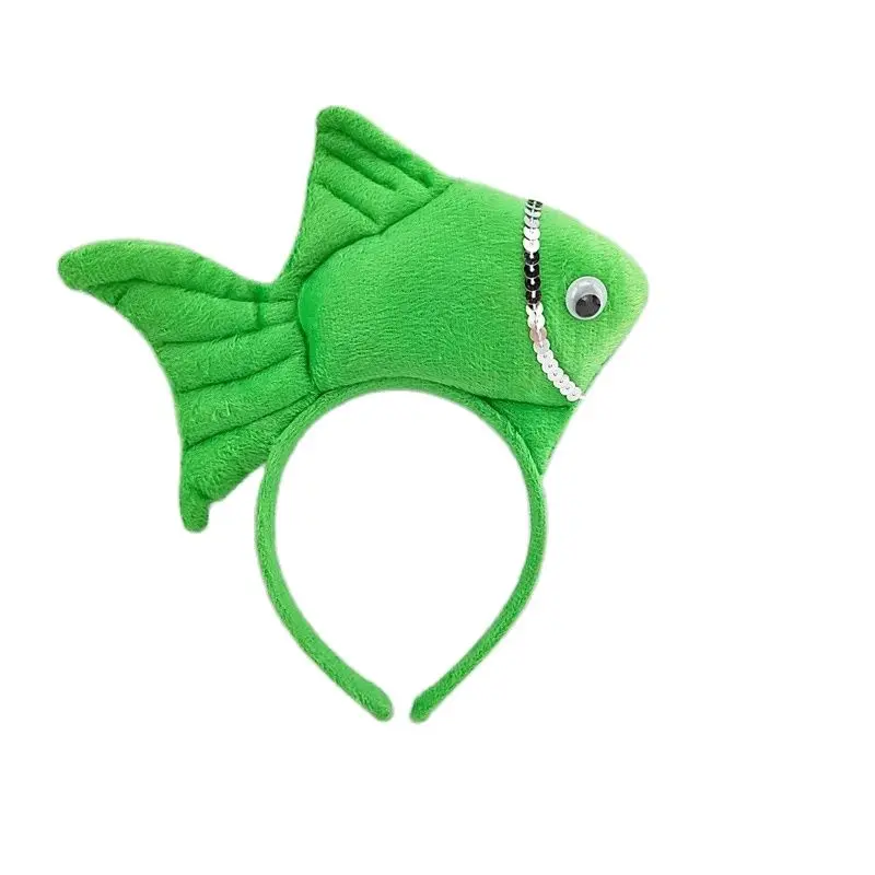 Peixe pequeno Headband para Role Play, Fantasia Cosplay Animal dourado, Desempenho de Halloween, Novo Design