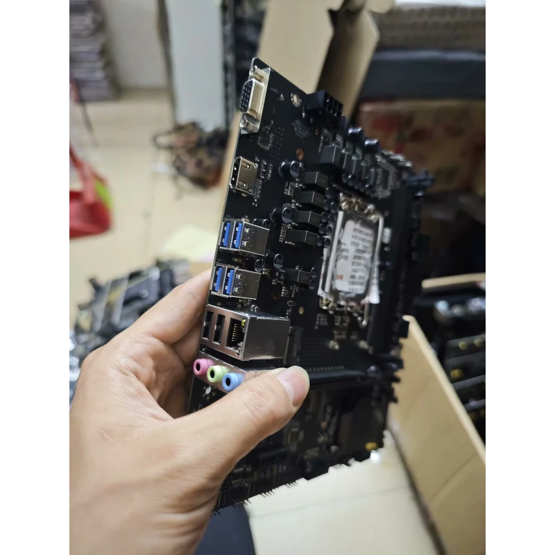 Used mATX Motherboard for MAXSUN CHALLENGER B760M LGA1700 B760 DDR4 M.2 Support 12/13/14 Gen Intel Tested Good
