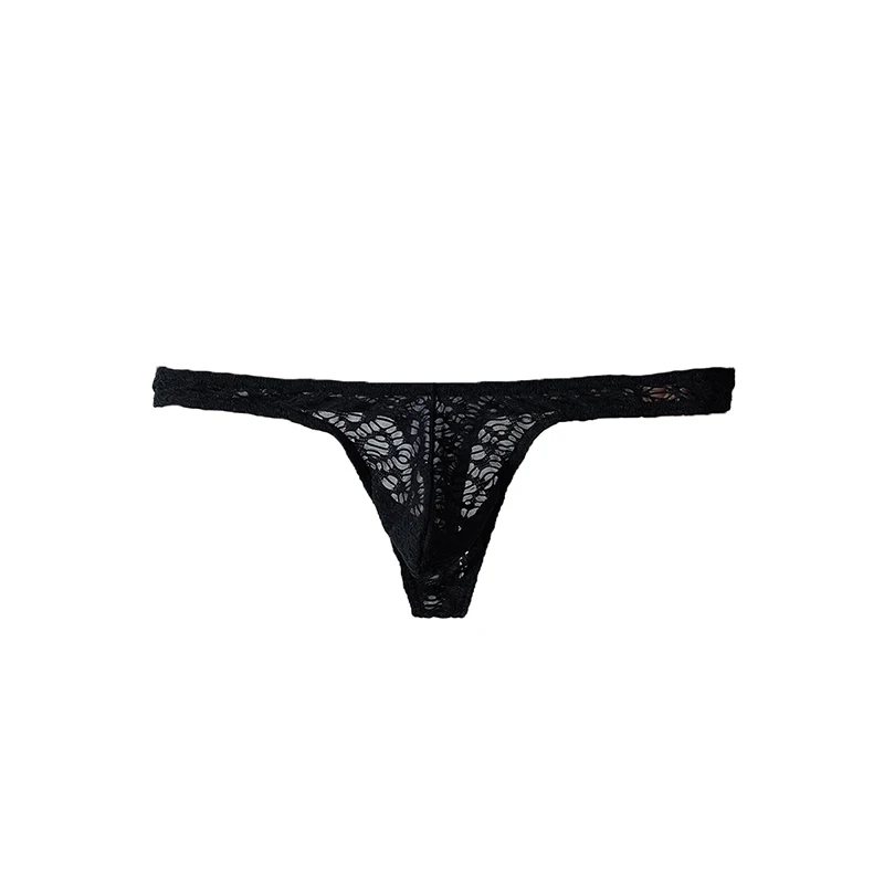 

Men's Underwear Sexy Jacquard Mesh Thong Low-Rise T-Back
