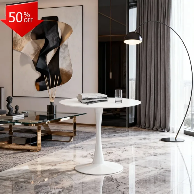 

Marble Table Pliable Chairs Kitchen Cabinet Wood Dining Table Extendable Food Korean Sedentary Coffee Mesas Top Sheep Meal