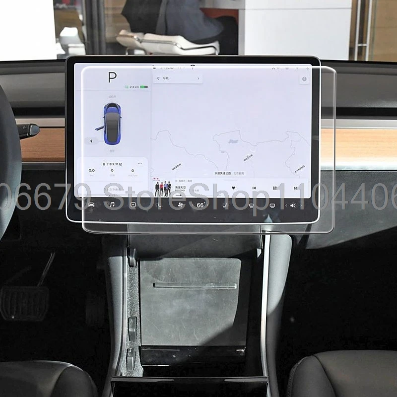 

Защитная пленка из закаленного стекла для Tesla Model 3 2018-2022, 15-дюймовый автомобильный GPS-навигатор, центр сенсорного экрана, защита от царапин
