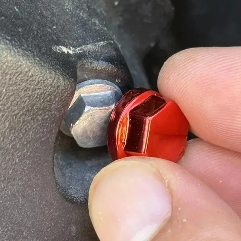 Motorcycle Modification 1.4/1.2/1/0.8CM Screw Hex Bolt  Cap Electric Car Colored Nut Decoration Cover  Accessories 30PCS