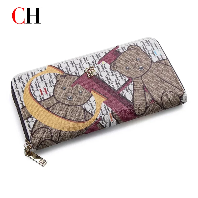 

CH Высококачественные роскошные женские сумки квадратный кошелек классический винтажный складной дизайн с монограммой и принтом модный премиум-класс