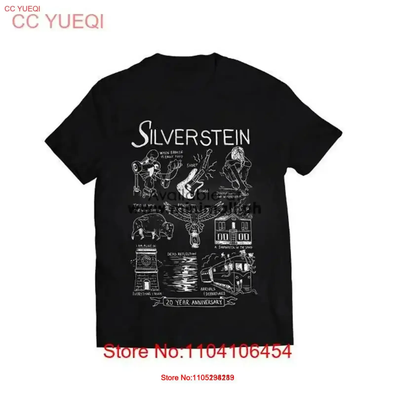 Silverstein T-Shirt Grafik HEISSES Geschenk Papa Vatertag neuer Vintage Washed Stylish Stretched Homme Mode Bequemer Vintage