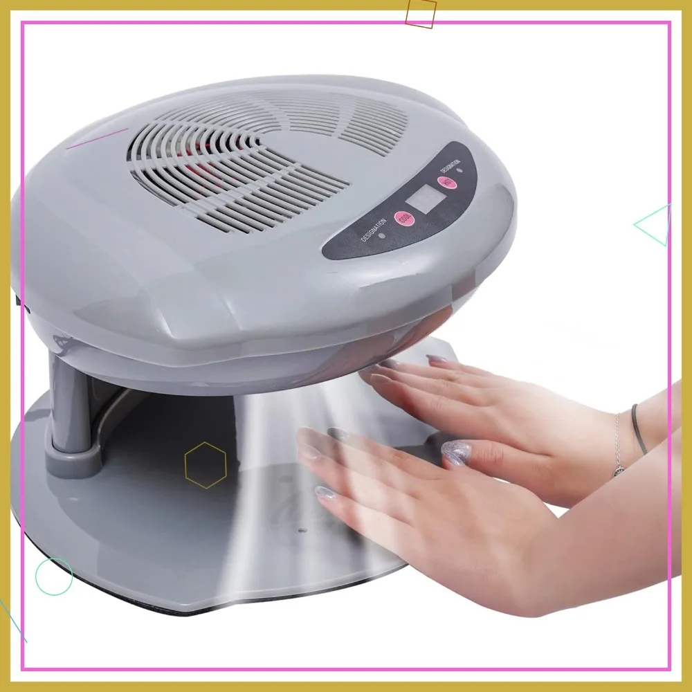 

Professional 400W Nail Dryer with Auto Sensor, Warm & Cool Wind for Fingernail and Toenail Curing, Grey Manicure Tool