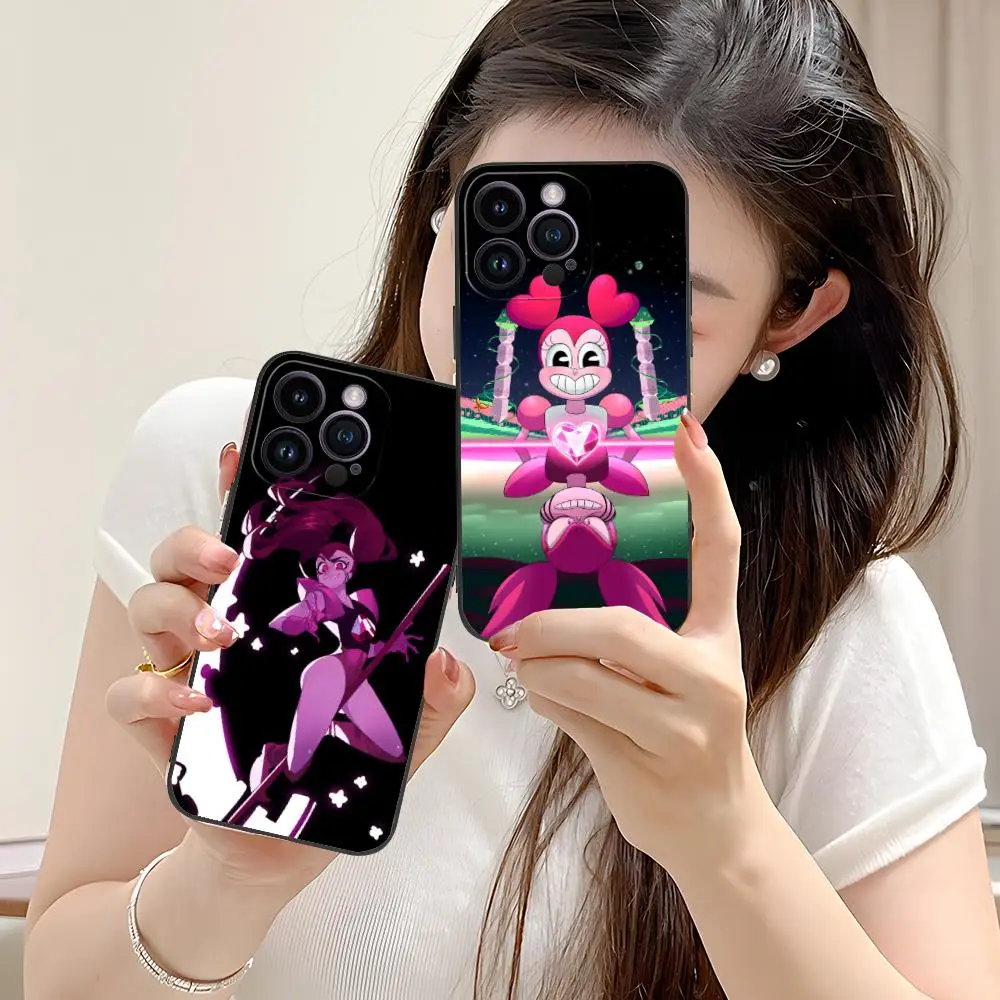 

Steven Universe Spinel Phone Case for iPhone 17 16 15 14 13 12 11 X XR XS 8 7 Air Pro Max Plus Mini Soft TPU Shockproof Cover