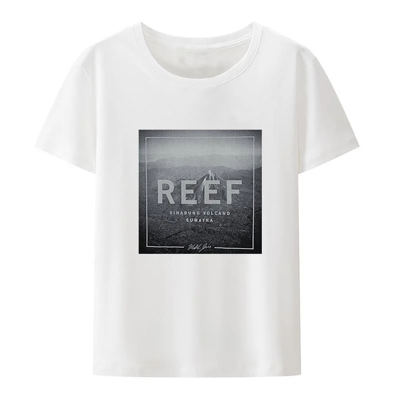 heavyweight Reef Men's Photo Funny T Shirts Breathable Man Short Sleeve O-neck Leisure Roupas Masculinas Pattern Camisetas Tops