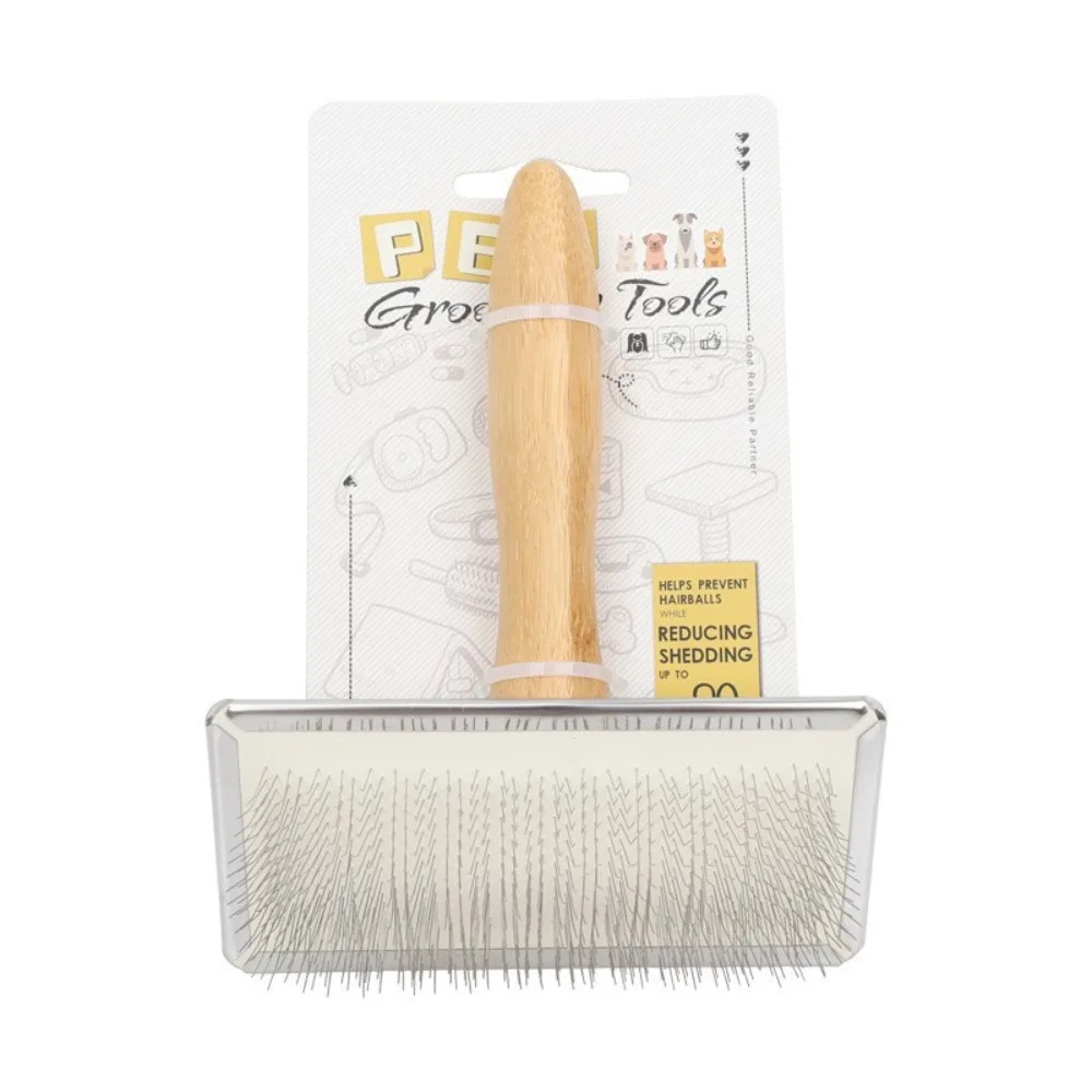 

Portable Metal Pet Hair Remover Comb Pet Massage Durable Dog Brush Ergonomic Handle Cat Comb Pet Products