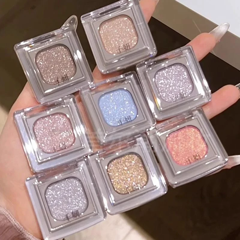 Cheeryep monocromático sombra de olho placa cozimento fosco shimmer alto pigmento flash jateamento glitter diamante à prova dwaterproof água cozimento em pó
