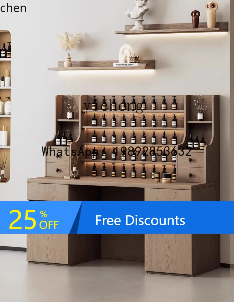 HT  Counter Display Table  Cabinet Skin Care Product Cabinet Display Stand