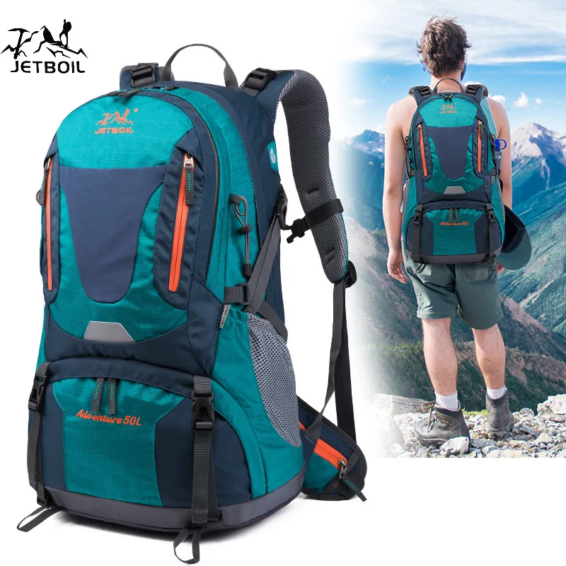 

50L Outdoor Climbing Bag Waterproof Travel Bag Men's Women's Backpack Large Capacity Camping Hiking Backpack