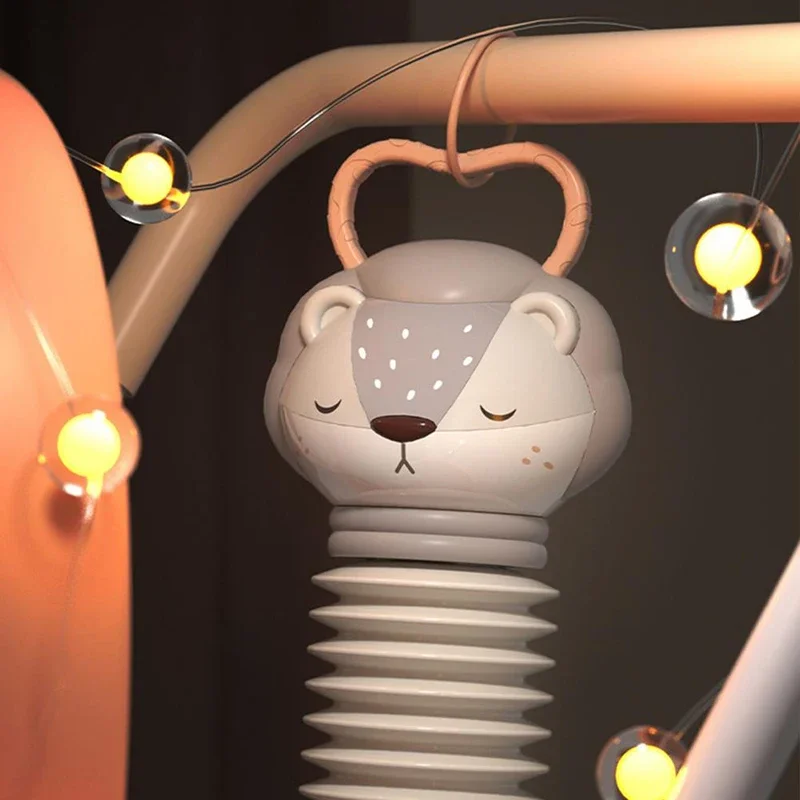 Sonagli per bambini Cellulari Cartoon Fox Baby Fisarmonica Musica Giocattolo Auto Appeso Strumento per l'educazione precoce Giocattoli elettronici di musica vocale