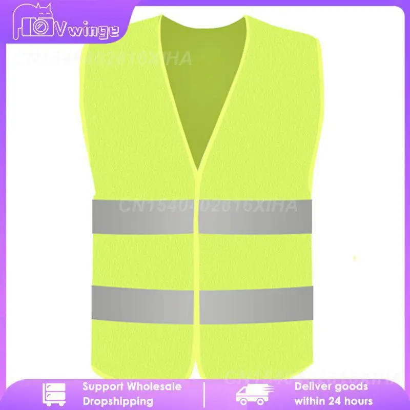 Car Reflective Safety Vest,Auto Parts Reflective Strip Vest For Gas Stations Cleaning Sanitatio Cycling High Visibility Jackets