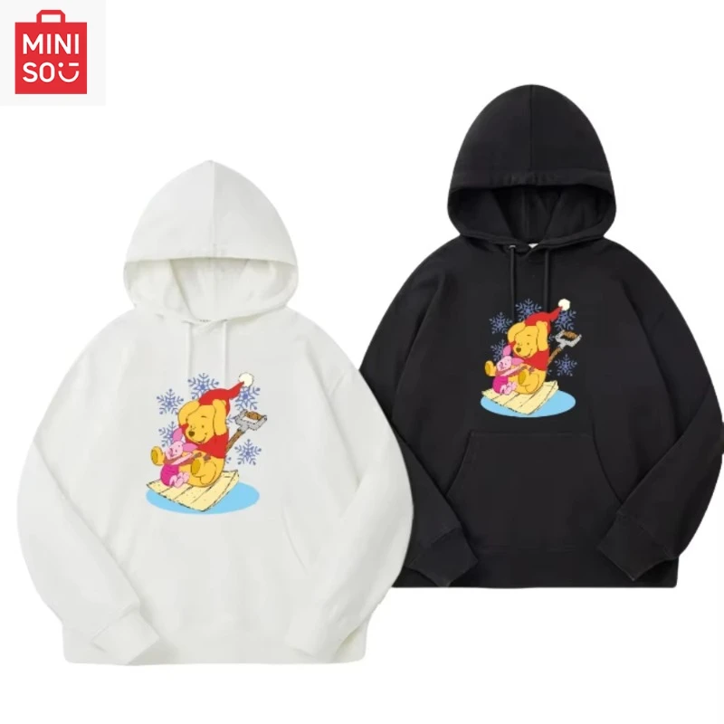 

Disney Christmas Winnie The Pooh Limited Hooded Sweater Autumn and Winter Men's and Women's Sports Hoodie Sweater Top