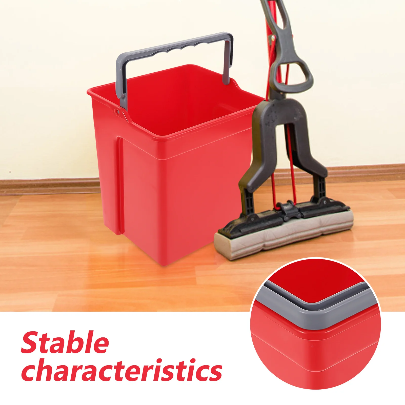 

Cleaning 4L Large Capacity Plastic Mop Bucket For Home Office Laundry Garden Portable Water Bucket Household Storage Bin