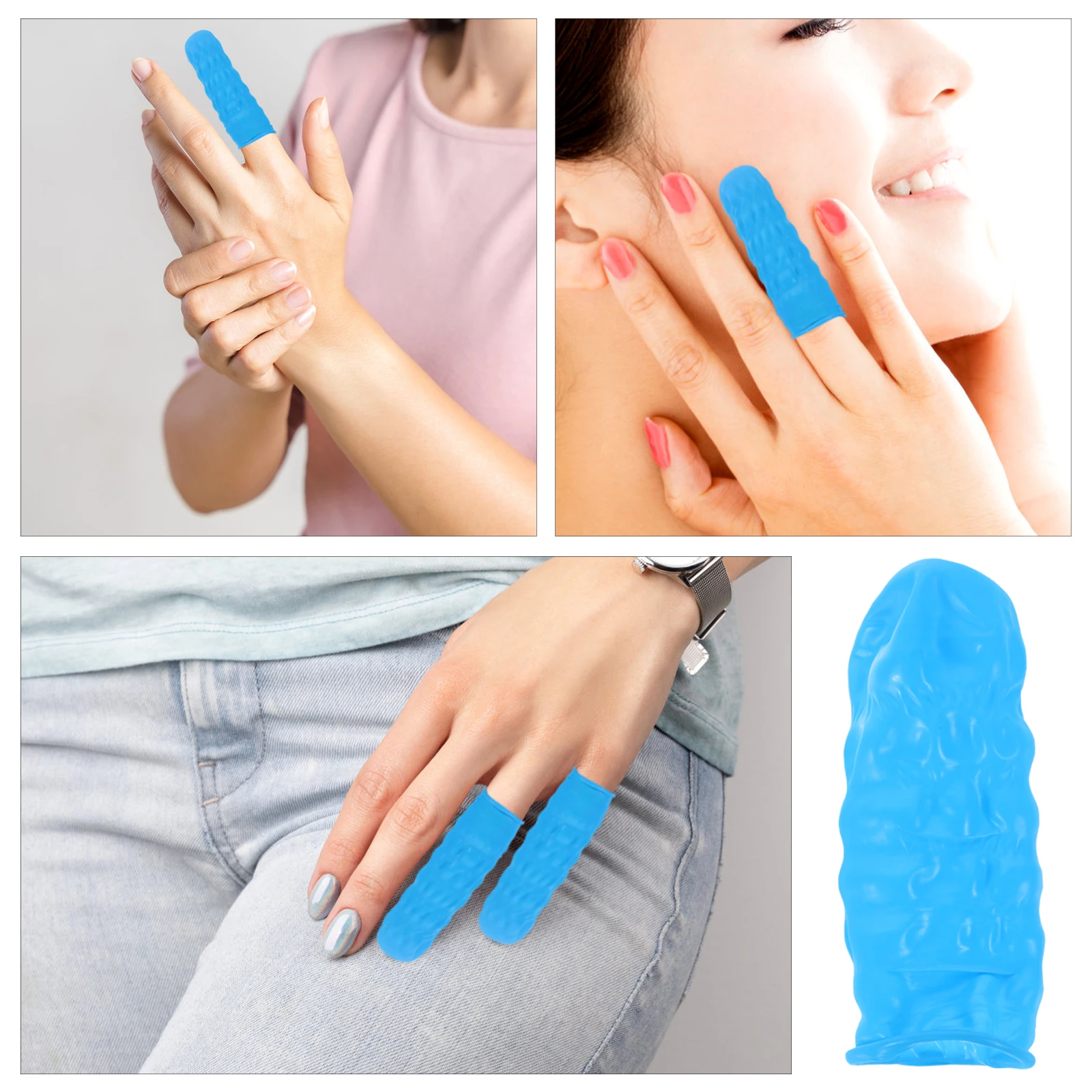 

100pcs Anti-Static Finger Protector Butyronitrile Breathable Reusable Finger Sleeves Joint Support Protection Covers for Sports