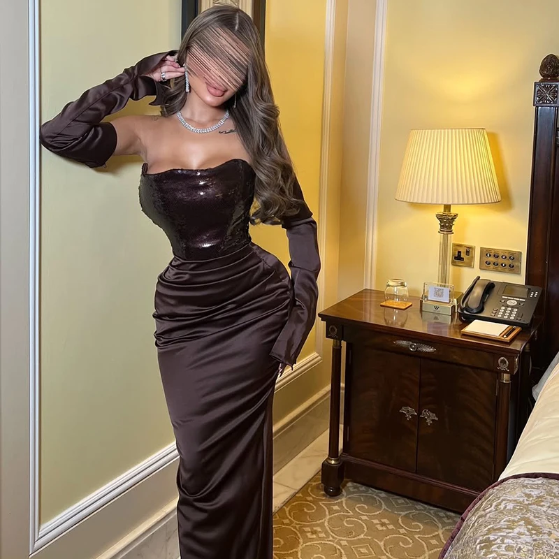 Eightree المملكة العربية السعودية حورية البحر فساتين لحضور الحفلات الموسيقية بدون حمالات طول الأرض ترتر فستان سهرة 2026 فساتين حفلات ليلية مخصصة