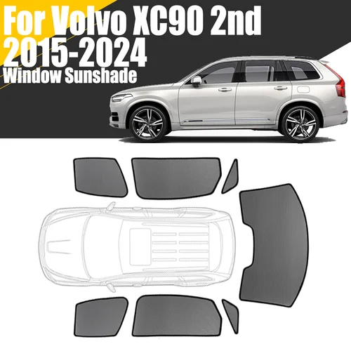 Parasol magnético personalizado para ventana de coche Volvo XC90 2nd 2015 - 2024, parabrisas delantero de malla de cortina 2018 2019 2020 2021 2022 2023