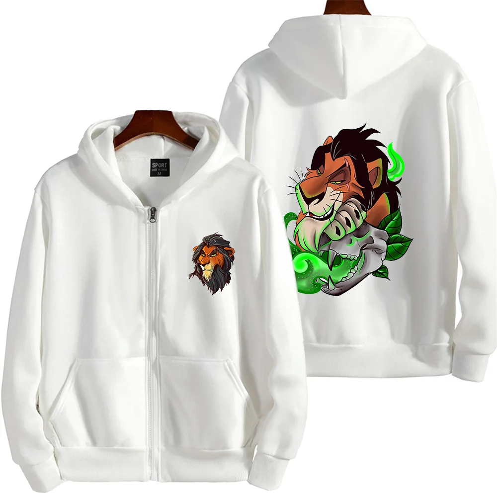 Disney The Lion King Printed Hoodies Scar Lion King Street Sports and Leisure Student Couple Hoodies