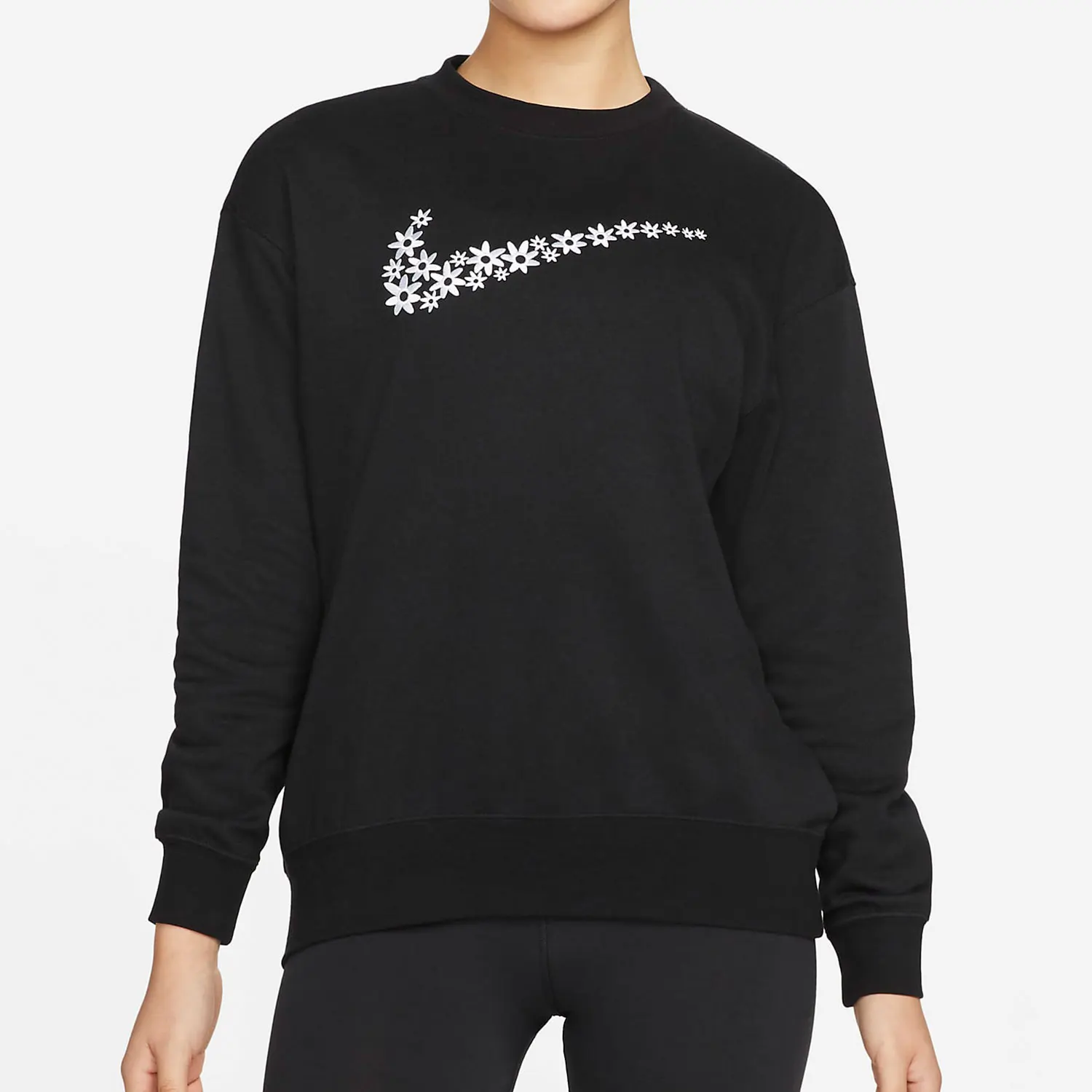 

Nike genuine New Women's Floral Logo Round-Neck Sweatshirt DM6310-010