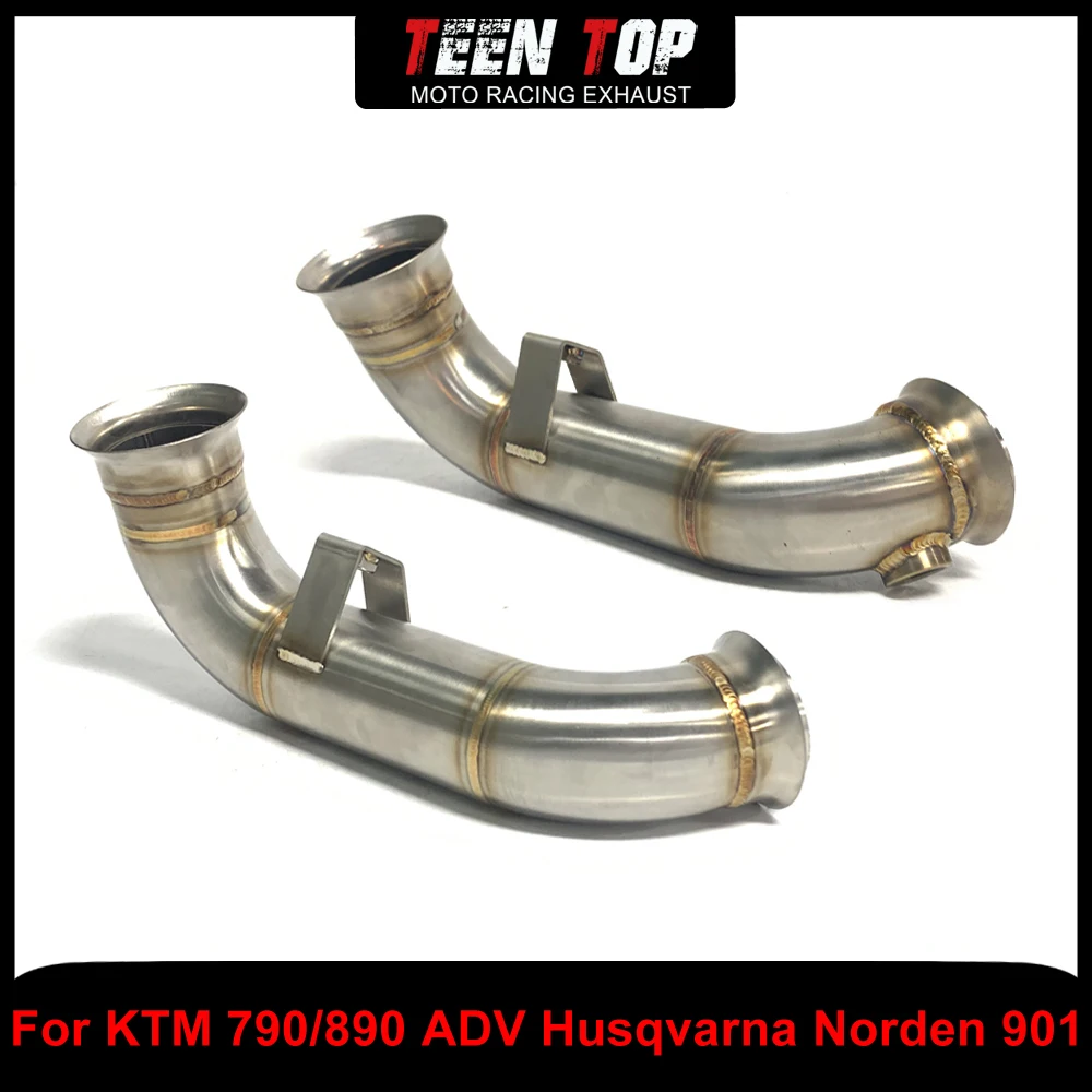 

For HUSQVARNA Norden 901 Exhaust Decat Pipe Motorcycle Stainless Steel Exhaust Connection Pipe 790/890 ADV Catalyst Replace Tube