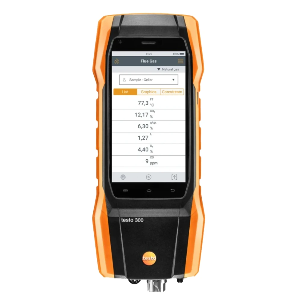 

original and brandnew testo 300 flue gas tester (O2, CO up to 4,000 ppm) digital flue gas analyzer testo 300 kit