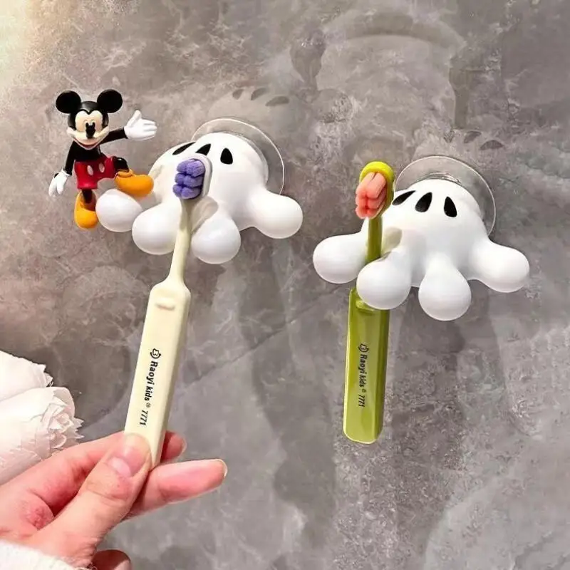 

Mickey Toothbrush Holder Household Bathroom Towel Sucker Multifunctional Traceless Suction Hooks Non-punching Data Cable Winder