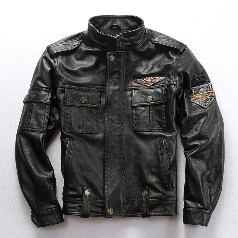 Wing leather for men front layer cowhide