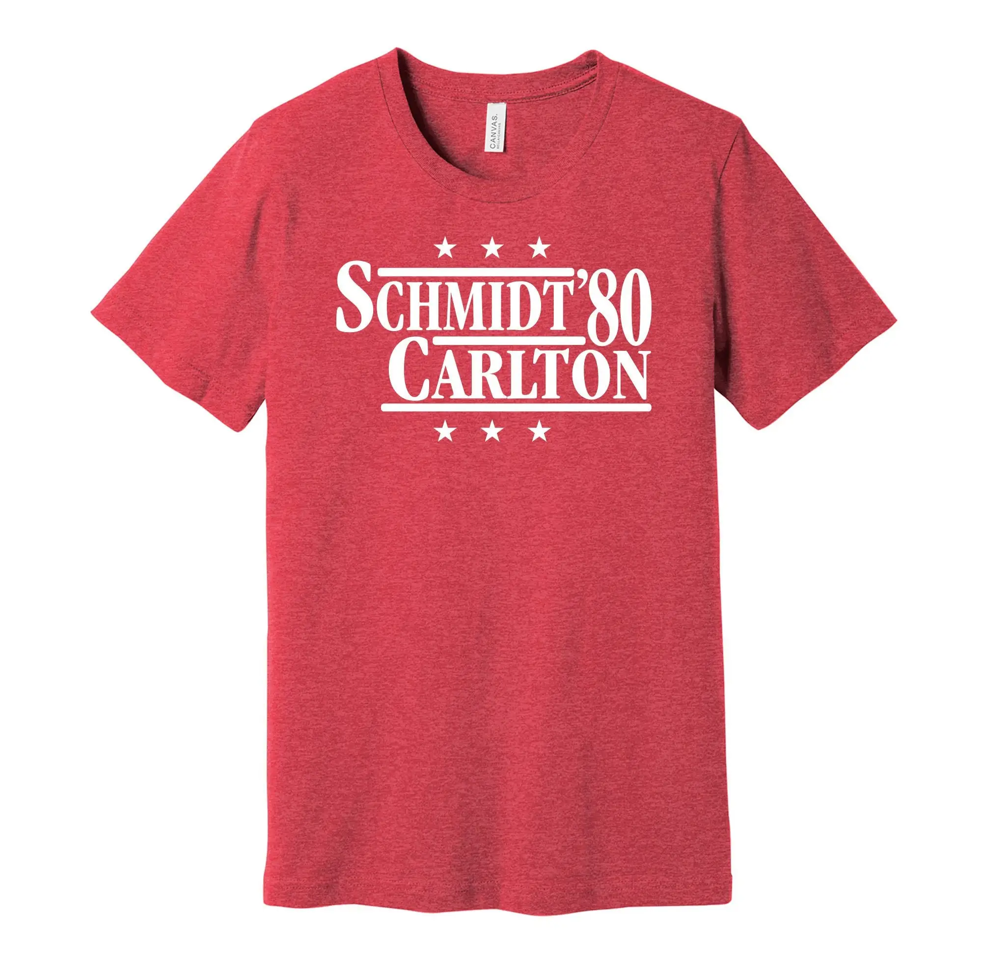 Schmidt Carlton '80 Political Campaign Parody T Shirt Baseball Legends For President Fan S M L Xl Xxl 3Xl Lots Of Color Choices