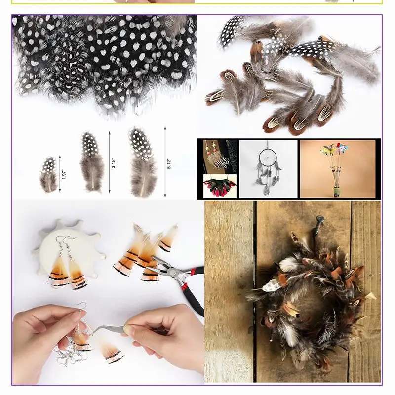 Real Pheasant Peacock Feathers Small Chicken Geese Feather Fly Tying Materials Handicraft  Jewelry Making Accessories Decoration