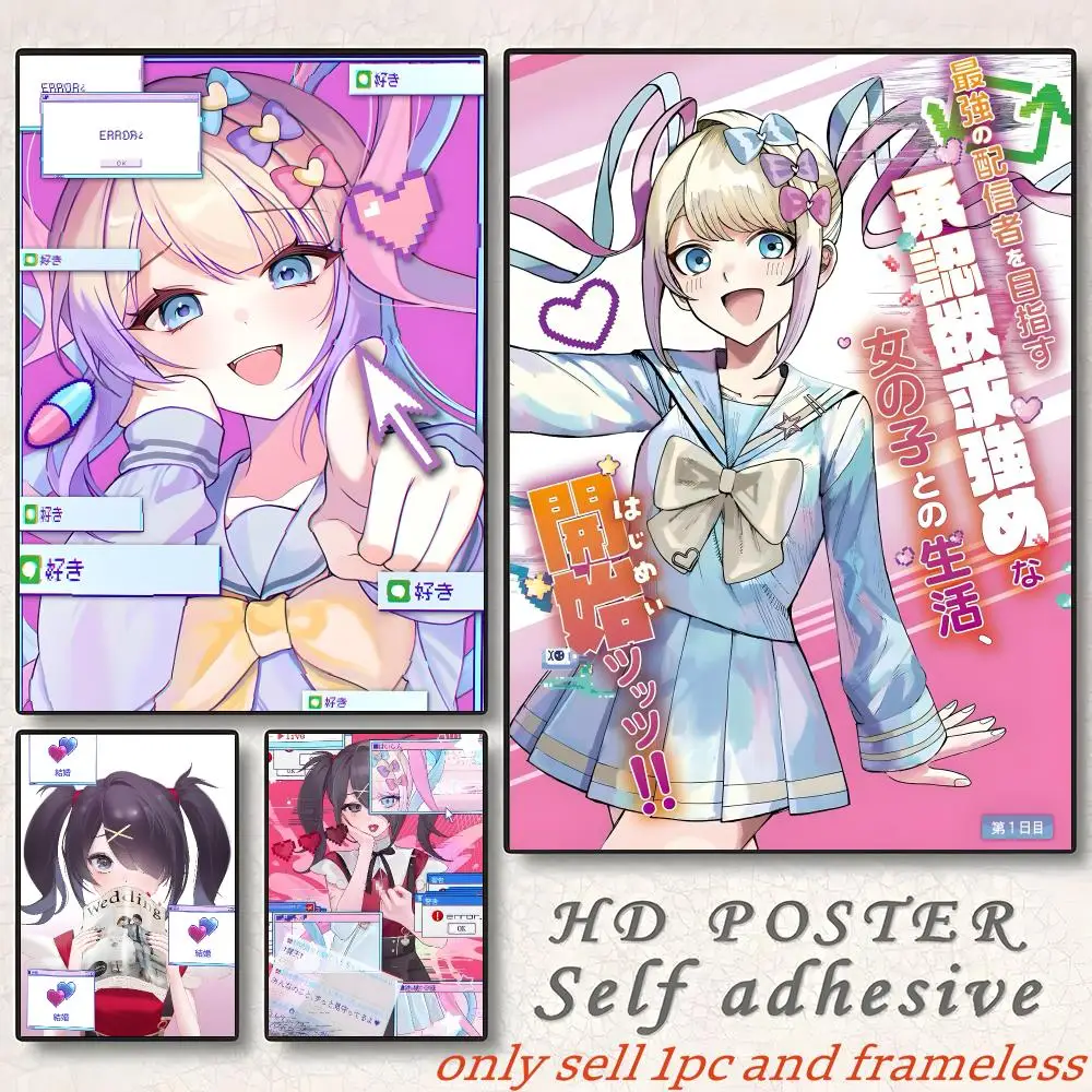 Girl Game N-Needy Streamer Overload Poster Gift with prints Home bedroom living room decoration promotion and display