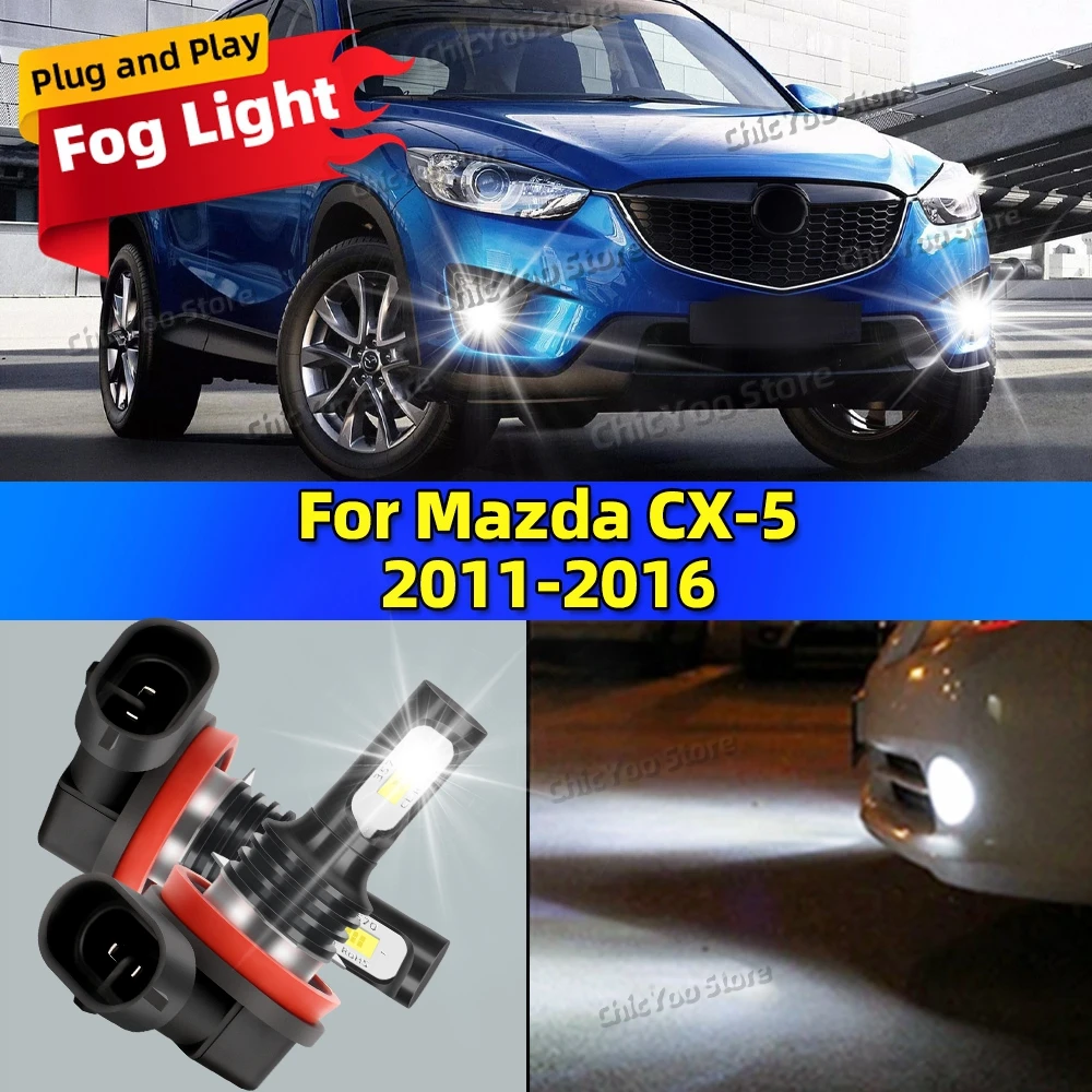 LED سيارة الضباب مصابيح كهربائية مصباح تلقائي لمازدا CX-5 CX5 2011 2012 2013 2014 2015 2016 20000LM الترا برايت التوصيل والتشغيل