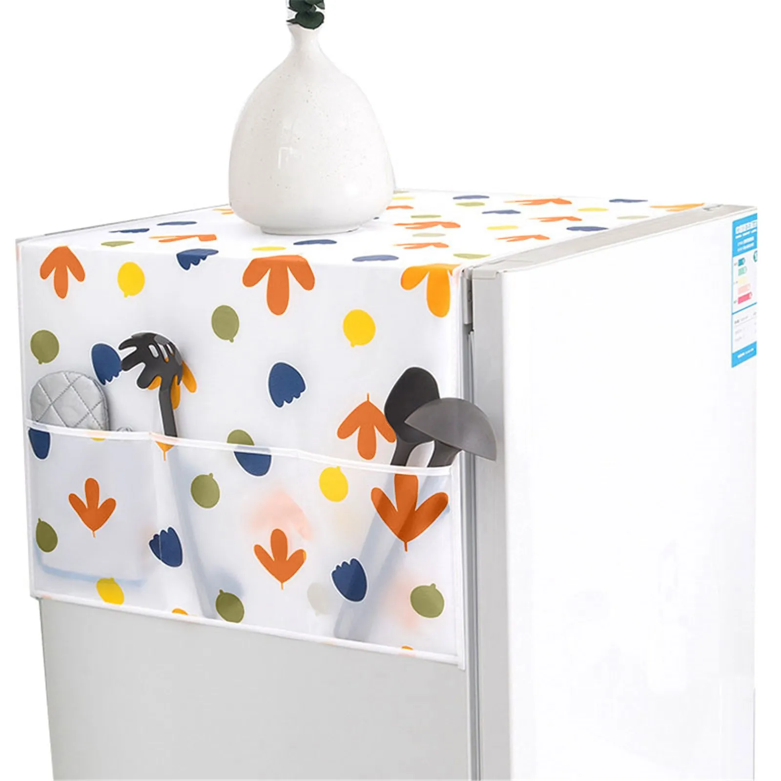 Floral Dust Proof Refrigerator Dust Cover Cloth Cabinet frid