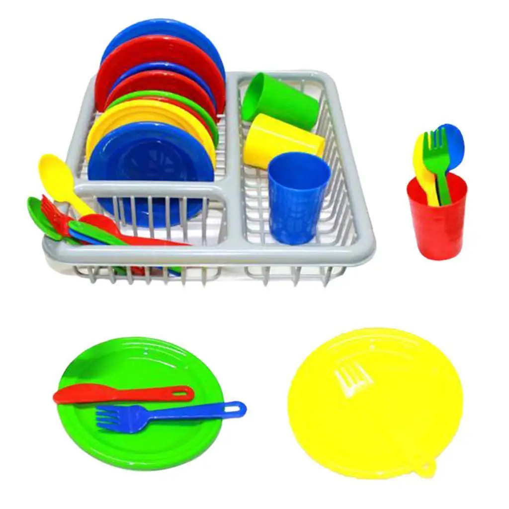 

Kitchen Playset Tableware Toy Set Simulation Cooking Tools Kids Role Play Pretend Learning Toys for Early Education