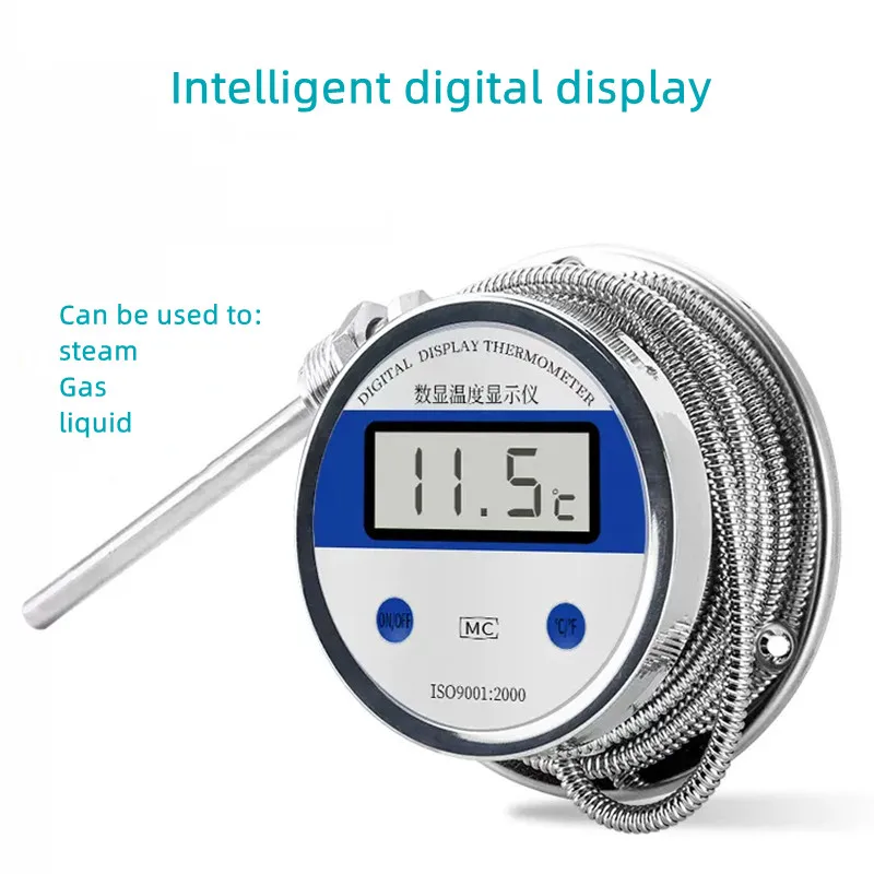 - 50~200 ℃ Digital bimetallic temperature gauge temperature meter thermometer with Probe