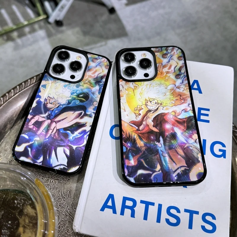 

Cute Anime O-One P-Piece Luffy Magsafe Wireless Charge 3D Changing Visual Case For iPhone 11 12 13 14 15 16 17 Pro Max Air Cover