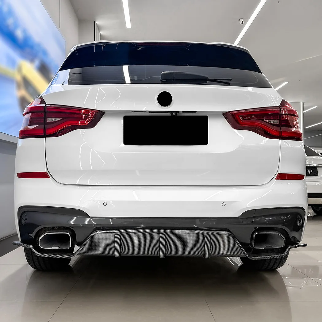 

For BMW X3 G01 Pre-facelift M Sport 2018-2021 Rear Diffuser Lip Spoiler Kit Gloss Black