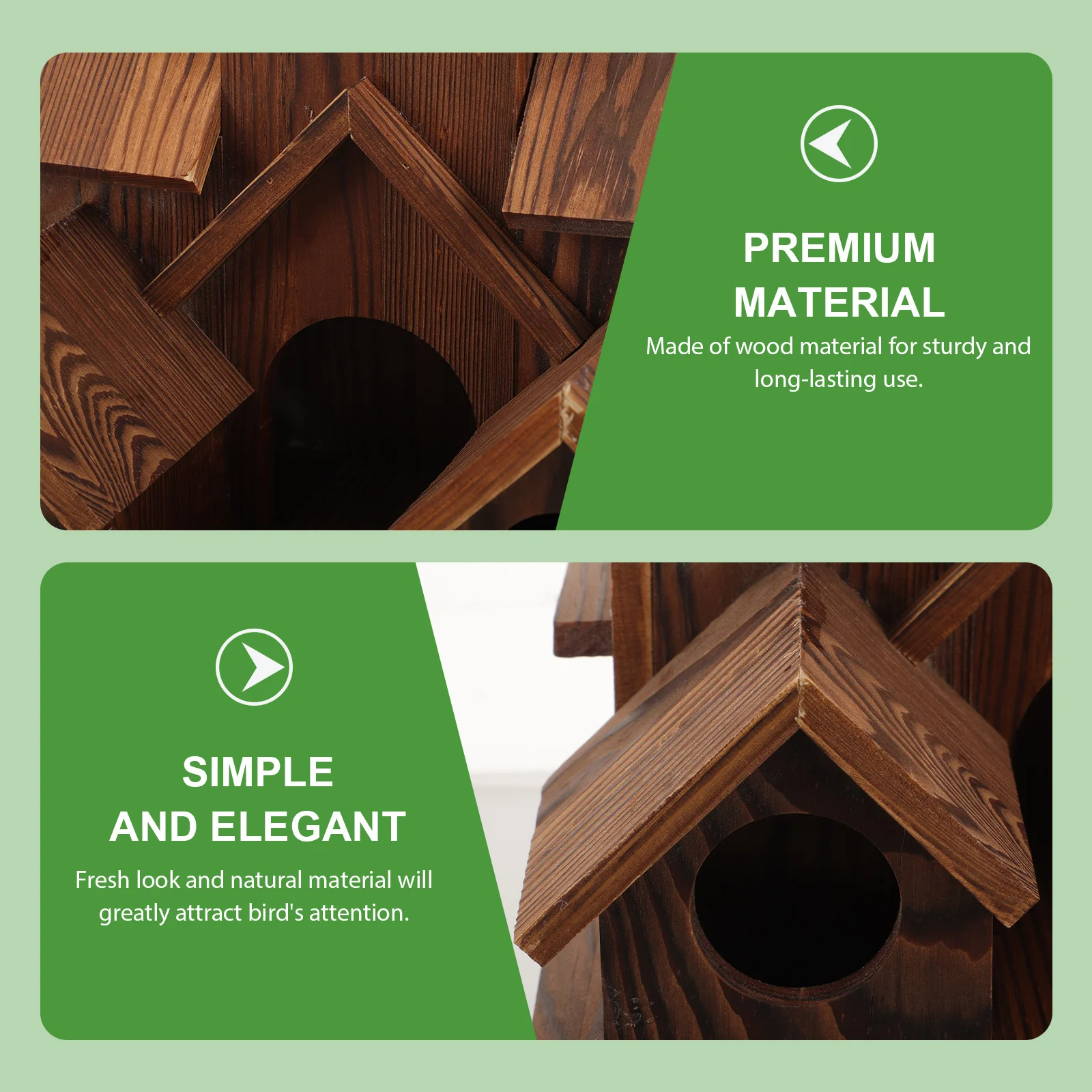 

1pcs Wooden Natural Hanging Nest For Garden Yard Balcony Outdoor Bird Nesting Box Small Bird Shelter Wood Feeding Nest Pet