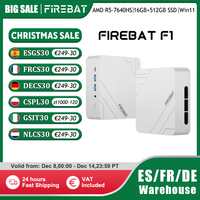 Firebat F1 Mini PC AMD Ryzen 5 7640HS 16GB DDR5 5600MHz 512GB SSD Windows 11 Wi-Fi 6 BT5.2 USB4.0 Gaming Desktop Mini Computer