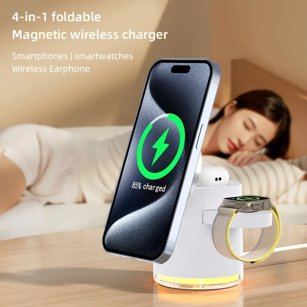 qi2-15w-4in1-折りたたみ式-マグネット式-ワイヤレス充電器。magsafe対応のiphone17-16-15-14-13-12、apple-watch、airpods-proに対応した急速充電ステーション。