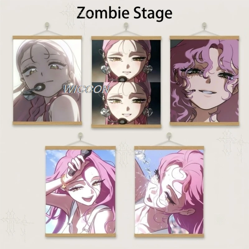 Disfraz de Cosplay Alien Stage Mizi, Conjunto Completo Zombie Stage, Impresión de Decoración de Pared Anime Candy Scar, Idol Stage, para Hogar, Estudio, Fiesta de Halloween